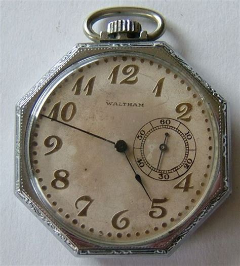 fake octagonal waltham women's antique watch|waltham pocket watch identification.